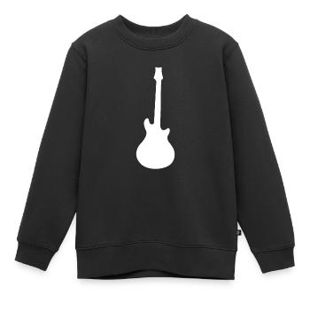 Silhouette de guitare rock - Sweat Premium enfant bio - noir - Devant - AI Model Kid Female (0cm)