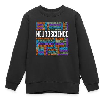Neuroscience - Words - Kids Premium Organic Sweatshirt - black - Front - AI Model Kid Female (0cm)
