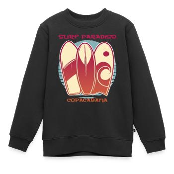 Rio Copacabana Surf Paradise Holiday Sea Beach Sun - Sweat Premium enfant bio - noir - Devant - AI Model Kid Female (0cm)