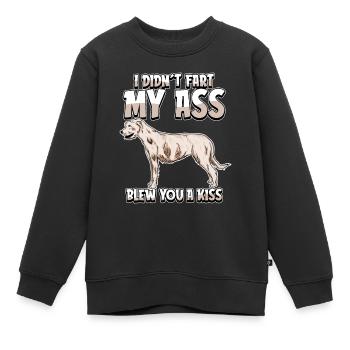 Lévrier irlandais - Sweat Premium enfant bio - noir - Devant - AI Model Kid Female (0cm)