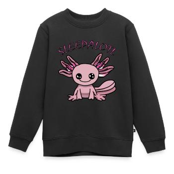 Sleepalotl Baby Axololtl für Mädchen - Kinder Premium Organic Sweatshirt - Schwarz - Vorne - AI Model Kid Female (0cm)