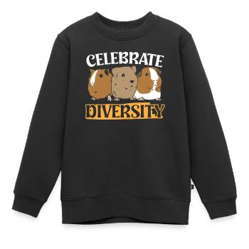 Celebrate Diversity - Kinder Premium Organic Sweatshirt - Schwarz - Vorne - AI Model Kid Female (0cm)