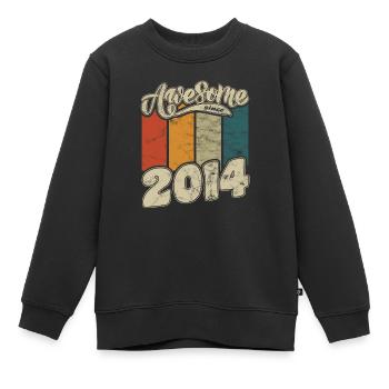 2014 Geburtstag Awesome since Retro - Kinder Premium Organic Sweatshirt - Schwarz - Vorne - AI Model Kid Female (0cm)