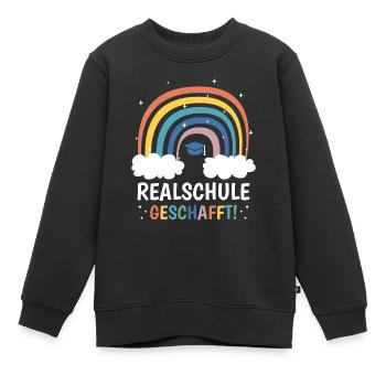 Bäähm Realschule Geschafft - Kinder Premium Organic Sweatshirt - Schwarz - Vorne - AI Model Kid Female (0cm)