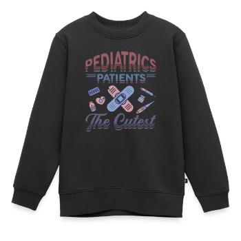Pädiatrie, Unsere Patienten Sind Die Süßesten - Kinder Premium Organic Sweatshirt - Schwarz - Vorne - AI Model Kid Female (0cm)