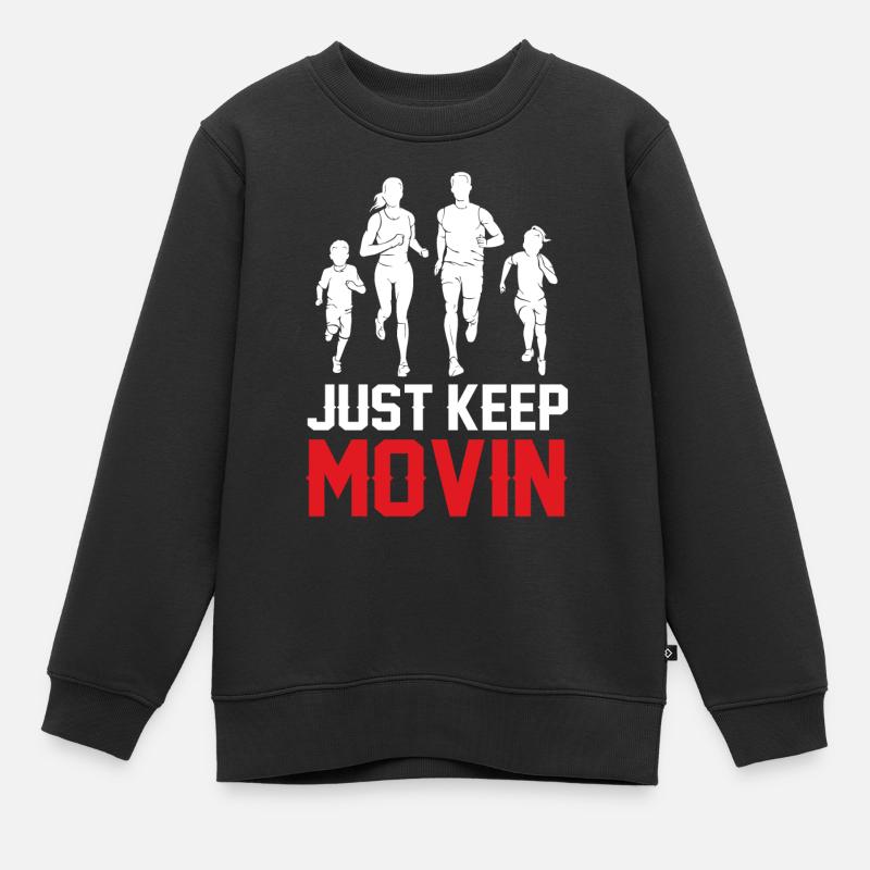 Nie stehen bleiben - Kinder Premium Organic Sweatshirt - Schwarz