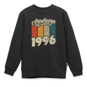 1996 Geburtstag Awesome since Retro - Kinder Premium Organic Sweatshirt - Schwarz - Vorne - AI Model Kid Female (0cm)