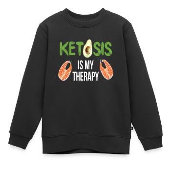 La cétose est ma thérapie Alimentation saine - Sweat Premium enfant bio - noir - Devant - AI Model Kid Female (0cm)