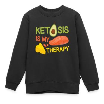La cétose est ma thérapie Alimentation saine - Sweat Premium enfant bio - noir - Devant - AI Model Kid Female (0cm)