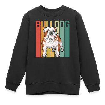 Taureau anglais - Sweat Premium enfant bio - noir - Devant - AI Model Kid Female (0cm)