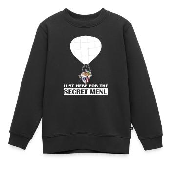 Just Here For The Secret Menu Chinese Spy Balloon - Kinder Premium Organic Sweatshirt - Schwarz - Vorne - AI Model Kid Female (0cm)