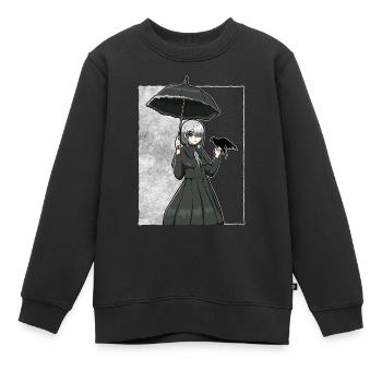 Finlandais Goth Esthétique Gothique Anime Fille Goth - Sweat Premium enfant bio - noir - Devant - AI Model Kid Female (0cm)