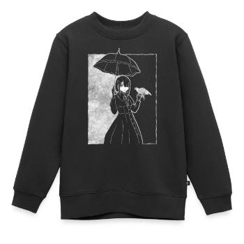 Finlandais Goth Esthétique Goth Anime Fille Gothique - Sweat Premium enfant bio - noir - Devant - AI Model Kid Female (0cm)