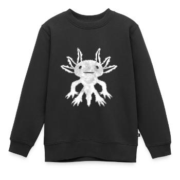 Finnish Goth Aesthetic Gothic Axolotl Goth - Kinder Premium Organic Sweatshirt - Schwarz - Vorne - AI Model Kid Female (0cm)