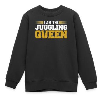 Je suis la reine jongleuse - Sweat Premium enfant bio - noir - Devant - AI Model Kid Female (0cm)