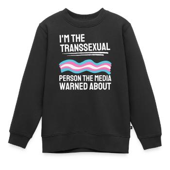 Transsexual Gay Pride LGBTQ Gift Transgender - Sweat Premium enfant bio - noir - Devant - AI Model Kid Female (0cm)