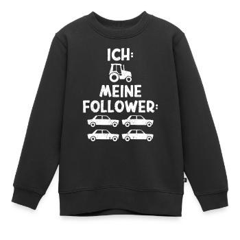 Traktor Trekker Bauer Landwirtschaft - Kinder Premium Organic Sweatshirt - Schwarz - Vorne - AI Model Kid Female (0cm)