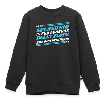 Plongée Plongeur pulvérisation - Sweat Premium enfant bio - noir - Devant - AI Model Kid Female (0cm)