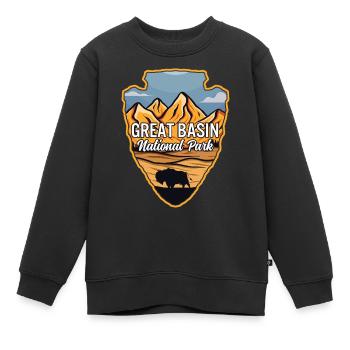 Great Basin Parc national des États-Unis Arrowhead Buffalo - Sweat Premium enfant bio - noir - Devant - AI Model Kid Female (0cm)