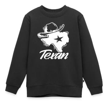 Texaner Sprüche Texanisch Texas Stolz - Kinder Premium Organic Sweatshirt - Schwarz - Vorne - AI Model Kid Female (0cm)