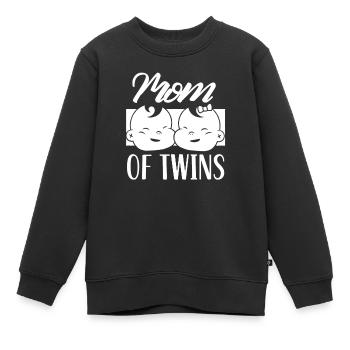 Mutter Von Zwillingen Zwillinge Zwilling Humor - Kinder Premium Organic Sweatshirt - Schwarz - Vorne - AI Model Kid Female (0cm)