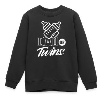 Vater Von Zwillingen Zwilling Zwillinge Humor - Kinder Premium Organic Sweatshirt - Schwarz - Vorne - AI Model Kid Female (0cm)