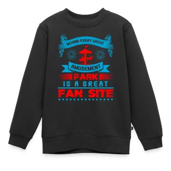 LE PARC D’ATTRACTIONS EST UN EXCELLENT SITE DE FANS - Sweat Premium enfant bio - noir - Devant - AI Model Kid Female (0cm)