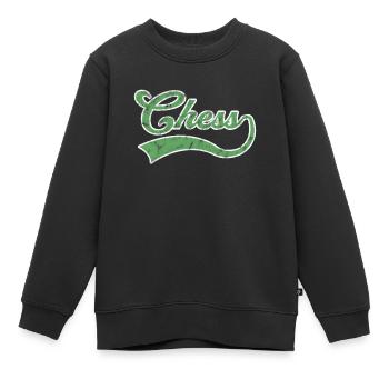 Schach Schriftzug - Kinder Premium Organic Sweatshirt - Schwarz - Vorne - AI Model Kid Female (0cm)