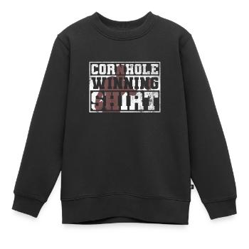 Cornhole Winning Shirt - Lustiges Cornhole - Kinder Premium Organic Sweatshirt - Schwarz - Vorne - AI Model Kid Female (0cm)