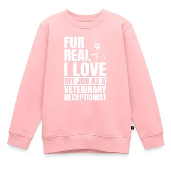 Réceptionniste vétérinaire - Sweat Premium enfant bio - rose - Devant - AI Model Kid Female (0cm)