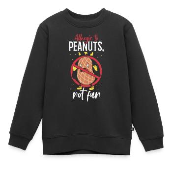 Allergique aux arachides Pas drôle - Sweat Premium enfant bio - noir - Devant - AI Model Kid Female (0cm)