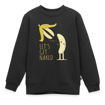 Vegan Banane Vegan - Sweat Premium enfant bio - noir - Devant - AI Model Kid Female (0cm)
