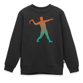 Bumerang Werfen Sportbumerang Werfer Geschenk - Kinder Premium Organic Sweatshirt - Schwarz - Vorne - AI Model Kid Female (0cm)