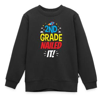 Zweite Klasse Volltreffer Lehrer Zweitklässler - Kinder Premium Organic Sweatshirt - Schwarz - Vorne - AI Model Kid Female (0cm)