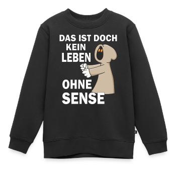 SENSENMANN KEIN LEBEN OHNE SENSE - Kinder Premium Organic Sweatshirt - Schwarz - Vorne - AI Model Kid Female (0cm)