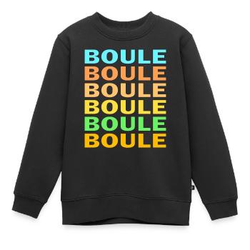 BOULES - Sweat Premium enfant bio - noir - Devant - AI Model Kid Female (0cm)