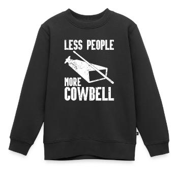 Kuhglocke Mehr Cowbell-Vintager - Kinder Premium Organic Sweatshirt - Schwarz - Vorne - AI Model Kid Female (0cm)