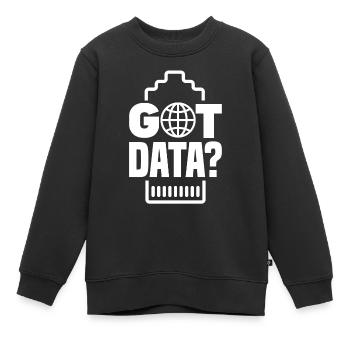 Vous avez des données ? Administrateur réseau - Sweat Premium enfant bio - noir - Devant - AI Model Kid Female (0cm)