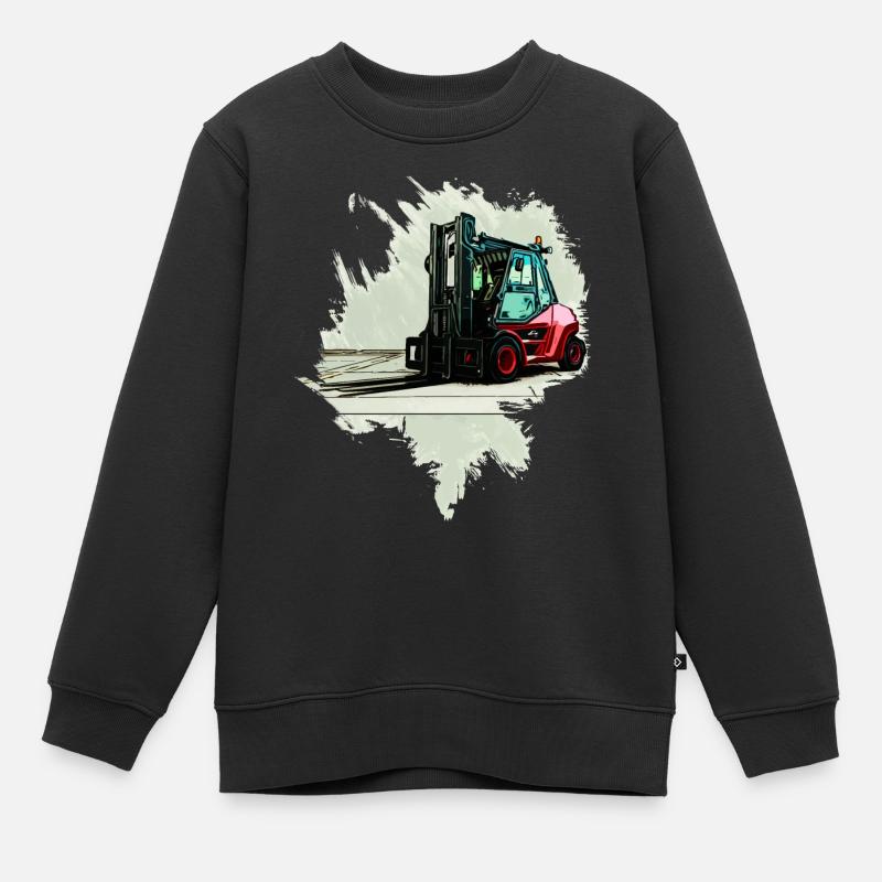 Forklift - Kids Premium Organic Sweatshirt - black