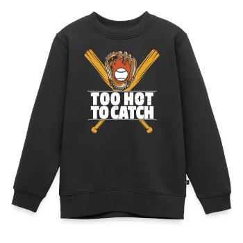 Softball Witzig - Kinder Premium Organic Sweatshirt - Schwarz - Vorne - AI Model Kid Female (0cm)