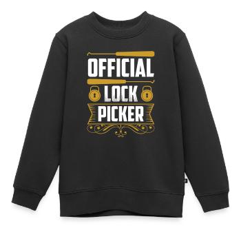 Official Lock Picker Lock Picker Lock - Kids Premium Organic Sweatshirt - black - Front - AI Model Kid Female (0cm)