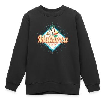 Majorque Île Baléares Retro Parrot Vintage - Sweat Premium enfant bio - noir - Devant - AI Model Kid Female (0cm)
