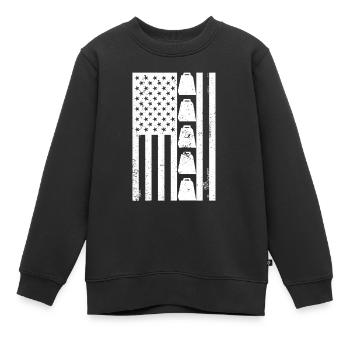 Kuhglocke Mehr Cowbell-Vintager - Kinder Premium Organic Sweatshirt - Schwarz - Vorne - AI Model Kid Female (0cm)