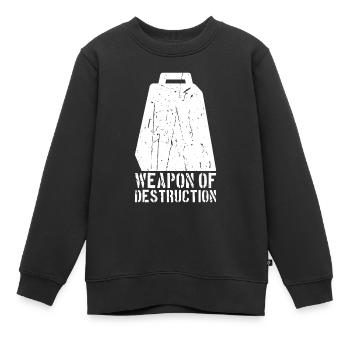 Kuhglocke Mehr Cowbell-Vintager - Kinder Premium Organic Sweatshirt - Schwarz - Vorne - AI Model Kid Female (0cm)