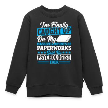 Psychologist Psychology Psych Therapist - Kids Premium Organic Sweatshirt - black - Front - AI Model Kid Female (0cm)