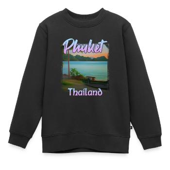 Phuket Sonnenuntergang in Thailand - Kinder Premium Organic Sweatshirt - Schwarz - Vorne - AI Model Kid Female (0cm)