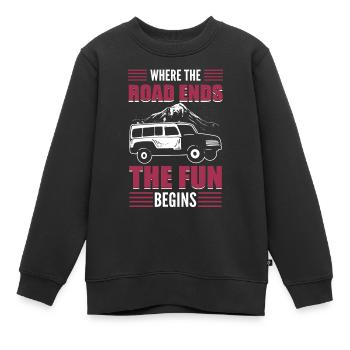 Offroader Offroading Off-Roading Off-Road Rennen - Kinder Premium Organic Sweatshirt - Schwarz - Vorne - AI Model Kid Female (0cm)