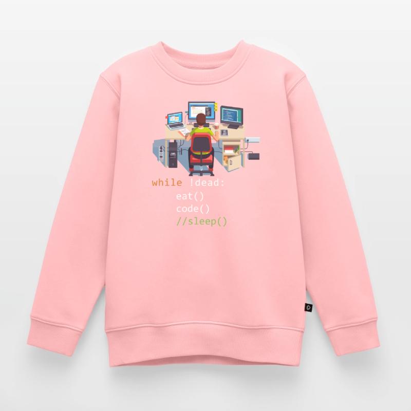 Informatik Python Programmierer Eat Code Sleep Kinder Premium Organic Sweatshirt