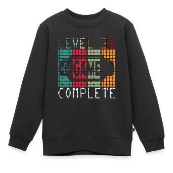Level 31 Unlocked - Kids Premium Organic Sweatshirt - black - Front - AI Model Kid Female (0cm)