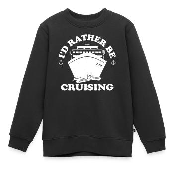 Drôle de croisière Bateau de croisière Bateau de croisière - Sweat Premium enfant bio - noir - Devant - AI Model Kid Female (0cm)